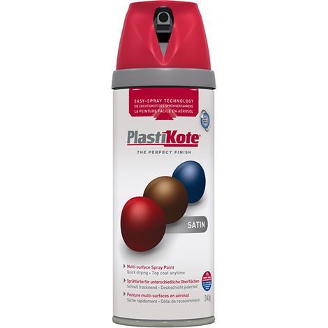 PlastiKote 440.0022106.076 Twist & Spray Satin Real Red 400ml PKT22106
