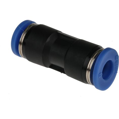 Adaptateur tube à tube droit RS PRO vers Enfichable 6 mm Enfichable 6 mm ( Prix pour Paquet de 10 ) (1/2)