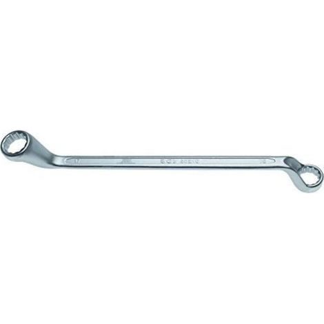 Double Clé Polygonale - 16 x 17 mm - Conforme DIN 838 - Finition Chrome Satiné - 1 Pièce