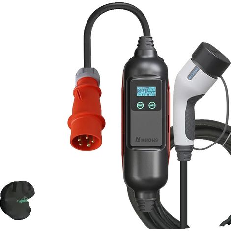 Chargeur EV, puissance de 22 kW, courant ajustable 32A, adaptateur 22KW et 16A (1/2)