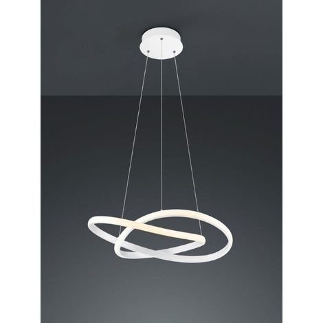 REALITY LEUCHTEN - LAMPADARIO A SOSPENSIONE COURSE A LED CERCHIO INFINITO BIANCA DIAMETRO 60CM (1/8)