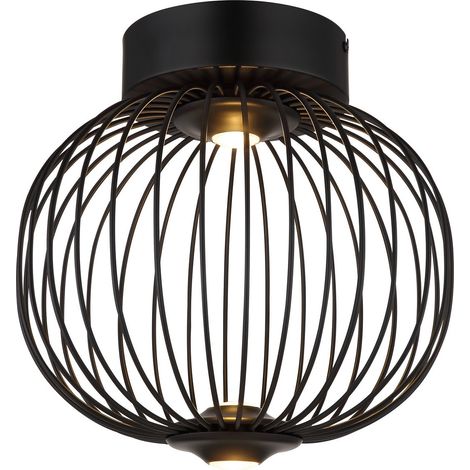 Globo - plafoniera - GALWAY - nero - metallo - Ø 30cm - LED - (1/5)