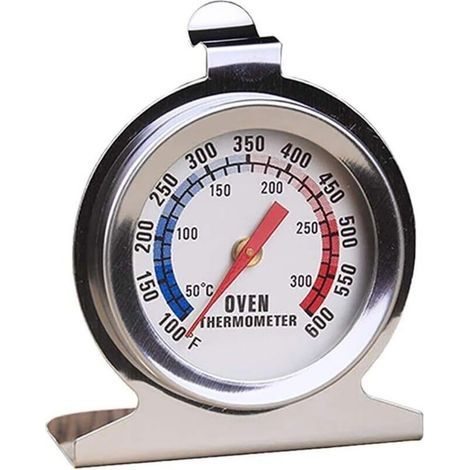 Thermomètre de Four,300 ℃/ 600 ℉ Thermomètre pour Cuisson de Cuisine Alimentaire, Acier Inoxydable Thermomètre pour Four à Bois, Four à Pain, Patisserie (1/5)