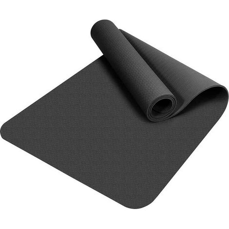 Esterilla Yoga Antideslizante entrenamiento 61x183 cm Negro (1/3)