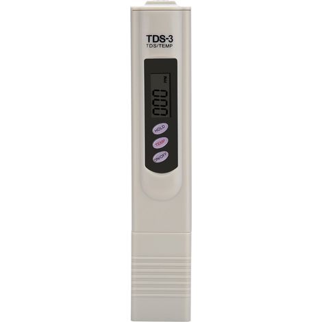 TDS Testeur Multifonctionnel Digital Mètre,Testeur de Qualité de l'eau ProfessionnelTesteur de Pureté 0-9990ppm Gamme de Mesure Mètre avec Affichage LCD pour l'eau du Robinet Eau Aquariums (1/5)