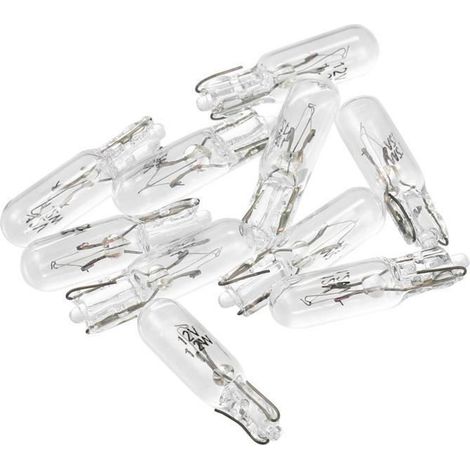 X   10Pcs DC 12V T5 W1.2W LED Incandescent Tableau Bord Ampoule Lumière blanche pour Voiture (1/4)