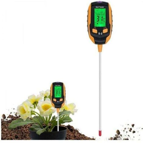 PH-mètre pour sol 4 en 1 Testeur numérique d'humidité du sol Thermomètre , XU,de mesure pour plantes Test hygromètre pour plantes en pot, Jardins, Pelouses - KZQ (1/4)