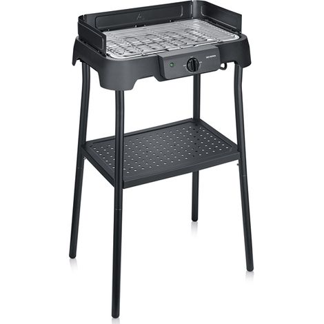 Elektrogrill auf Füßen - SEVERIN - PG8594 - 2000 W - Grillfläche 38 x 22 cm - Einstellbares Thermostat - Schwarz