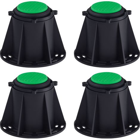 Pies de plato de ducha regulables en altura 77 / 124 mm QUICK PLOMBERIE lote de 4