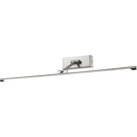 Lampe de tableau LED en finition nickel brossé, 3000K, 840lm, pour usage domestique ou professionnel selon l'application.-AquaForge