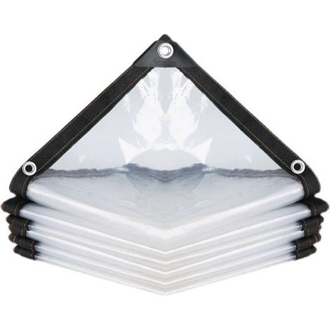 Bâche transparente imperméable et perforée - housse pour mobilier de jardin - usage extérieur - protège de la pluie, isolation thermique pour les plantes, tissu pour meubles - 200 x 200 cm (1/5)