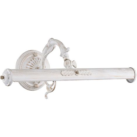 Applique Da Parete Classico Picasso Metallo Bianco 2 Luci E14 25W (1/4)