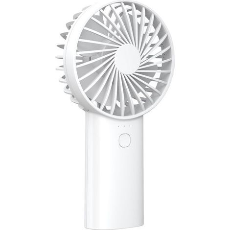Ventilateur portable 2 en 1 avec batterie rechargeable 4000 mAh, charge USB-C et lampe LED intégrée