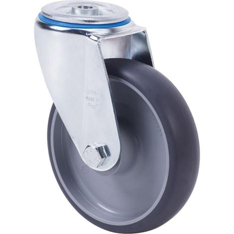 rueda giratora agujero m12 20zvl80-pgzr poliamix-goma gris inyect.rodillos (1/2)