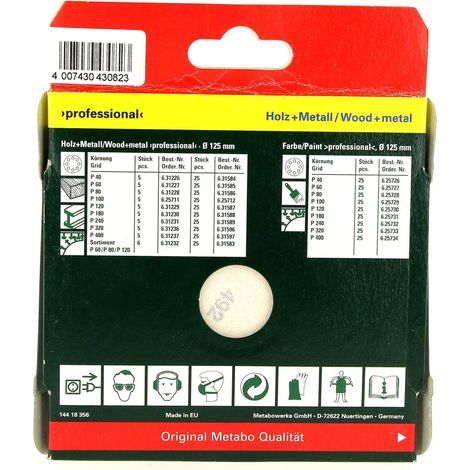 Abrasifs ronds d=125 120g par 5 2609256a25 - ponceuse