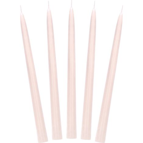 Bougie conique mate, nude, 24 cm (1 paquet / 10 pièces) (1/4)