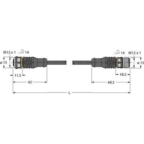 Turck 6630917 Connecteur confectionné pour capteurs/actionneurs 0.60 m Nombre de pôles: 4 10 pc(s) (1/2)