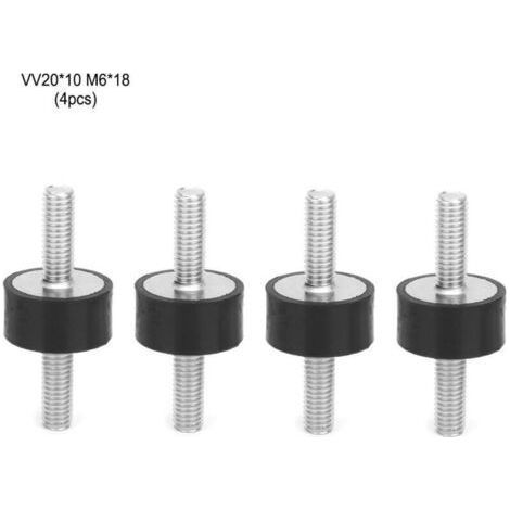 4pcs M6 Supports en Caoutchouc mâle Anti-Vibration Silentblock Bobines de Bateau de Voiture pour compresseurs d'air (VV20 10 M6 18) (1/4)