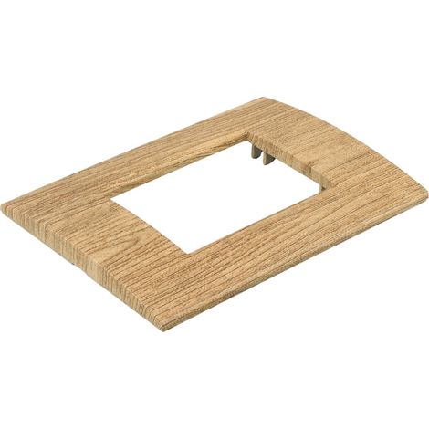 Placca Plastica Quadrata MBL 3 Moduli/Posti Compatibile Bticino Living, 15 Colori Disponibili (Legno Chiaro)
