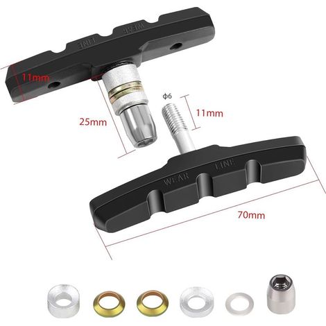 2 Paar Premium-Fahrradbremsbeläge, professionelle V-Brake-Bremsbeläge für Mountainbikes, Fahrradbremsblock-Set (1/4)