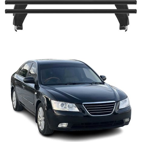 OMAC Dachträger Querträger Alu für Hyundai Sonata VI 2010-2014 – Abschließbar – T-Nut – City-Crash-getestet – Max. 50 kg Schwarz (1/5)