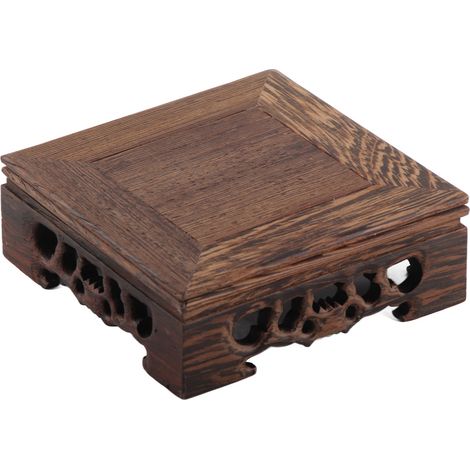 Socle décoratif pour statue de Bouddha, support en bois pour pot de fleurs, vase carré résistant, plateau de présentation pour aquarium