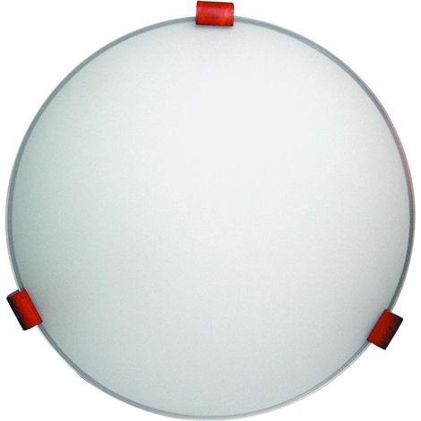 Plafonnier Candellux Bianca blanc verre Ø30cm E27 IP20