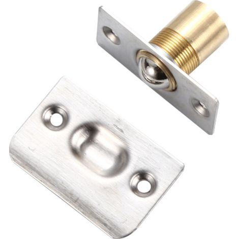 Lot de 2 loquets de porte en acier inoxydable avec gâche - Taille réglable (1/5)