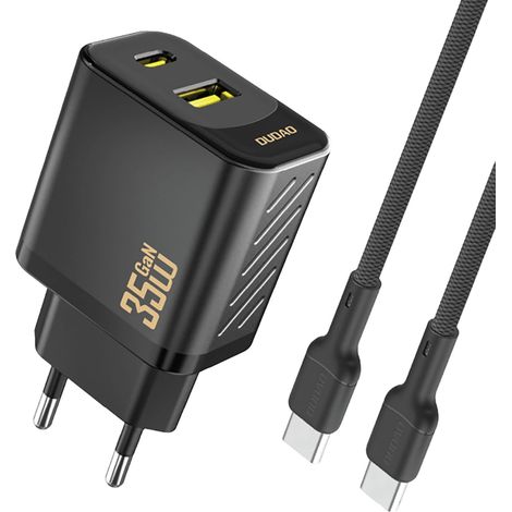 Dudao A27 MaxC 35W Wandladegerät + USB-C-Kabel – Schwarz