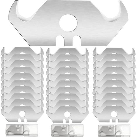 Lames crochetées Lames trapézoïdales 30 pièces 0,6mm pour cutter tapis revêtements de sol