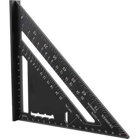 7-Zoll-Multifunktions-Zimmermannswinkel, Dreiecklineal aus Metall/Aluminium, Winkel, Markierungslehre, Führung, Winkel 45/90 Grad/Zimmermannswerkzeug/Markierungs- und Führungswerkzeug für die Holzbear (1/5)