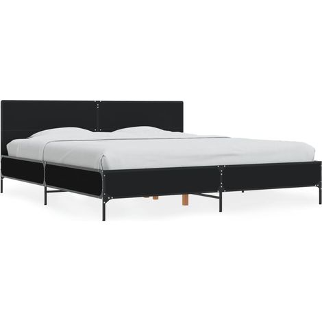 Maison Exclusive - Bettgestell Schwarz 200x200 cm Holzwerkstoff u