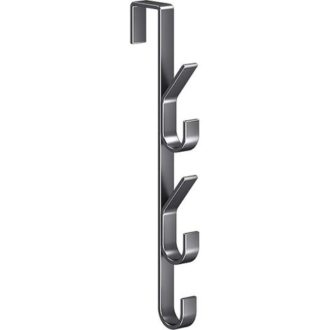 5 ganchos, gancho de metal para puerta de armario, estante resistente que ahorra espacio y soporta cargas. (1/4)