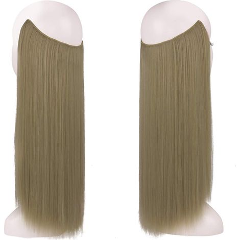 Extensiones de cabello rubio claro, 1 pieza de 46 cm. (1/5)