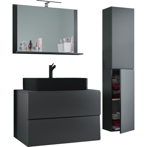 4 piezas lavabo muebles de baño Lendas 80 cm L 150x114x52 - VCM