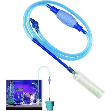 Nettoyeur d'aquarium, pompe à siphon, changeur de gravier, tuyau de siphon avec pompe à siphon et