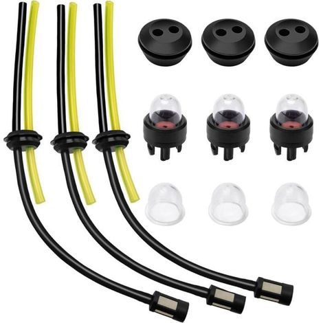 Kit filtro carburante universale - 3 set - Adatto per tosaerba - Adatto per decespugliatori - 6 sfere di avviamento (1/4)