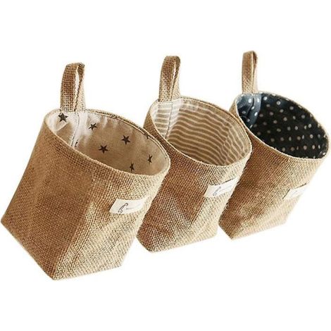 Boîte de Rangement - - 3pcs - Coton et Lin - Design Nordique - Lavable et Résistant à la Lumière (1/4)