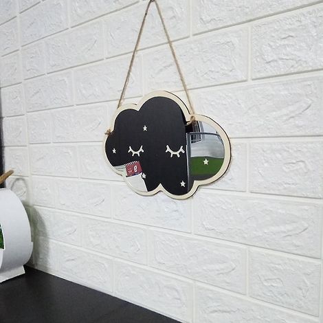 Wandspiegel fürs Kinderzimmer, 3D-Wolken-Spiegel, selbstklebender Acrylspiegel, für Mädchen