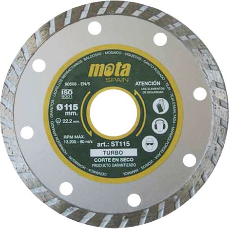 Disco de diamante corte en seco 115mm (1/5)