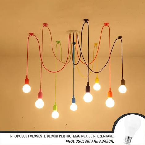 Lustre Kappa l'intérieur 150cm 8XE27 Multicolore métal (1/2)