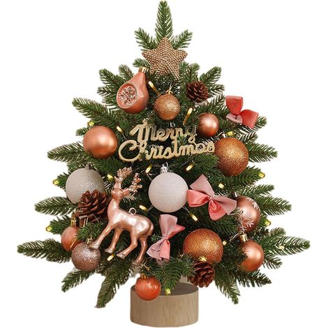 Petit sapin de Noël artificiel 45 cm - décoration de table d'hiver parfaite pour la cuisine, la cheminée, la chambre (1/4)