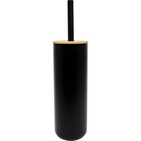 Brosse WC (Diamètre 9,1 x 37,2 cm) Smart Noir, Polystyrène et Bambou (1/3)