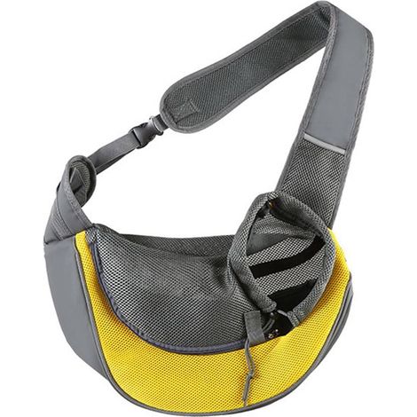 Sac Portable Pour Animaux De Compagnie - Bandoulière Réglable - Fond Rigide En PU - Espace 3D - Pour Chats Et Chiens Jusqu'à 10 Kg - 1 Pièce (1/5)