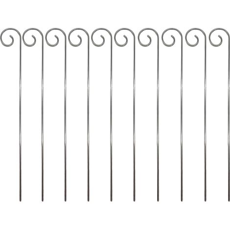 10 pièces Étiquettes de Plantes en métal résistant aux intempéries étiquettes Potager Ardoise marque plante pour jardin Cadre de support en métal de 30 cm(L'ensemble ne comprend pas d'ardoise)