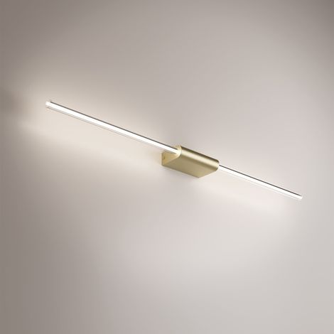 Brilliant Applique Et Plafonnier En Aluminium Finition Or, Design Linéaire Et Compact Avec Diffuseur En Polycarbonate, Efficacité Led 9W, 87.2Cm (1/2)