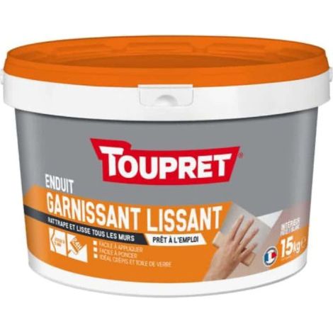 Enduit Garnissant 2en1 Toupret 15kg Préparation Murale Polyvalente Intérieur - Générique