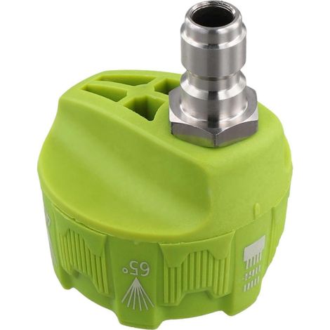 High Pressure Washer Nozzle Adjustable Cleaning Nozzles Adjustable Hose Nozzle Quick Connect Male Adapter Green (1/5)