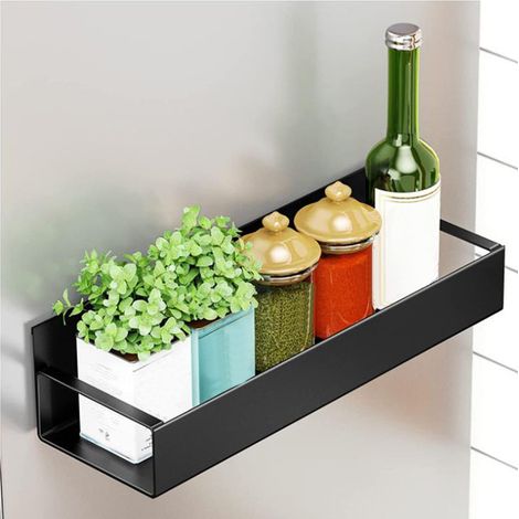 Rack Magnetique Pour Refrigerateur - Acier Inoxydable - 24 x 12 cm - Support Mural Vertical Pour Couvercles Et Planches A Decouper - 1 Unite (1/5)
