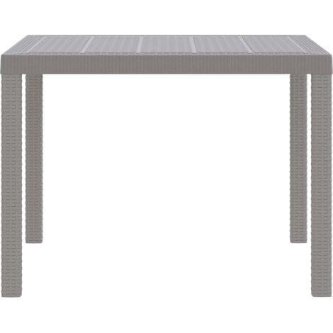 Maison Exclusive - Mesa de Jardín Gris Claro 100 x 100 x 73 cm ratán sintético (1/5)